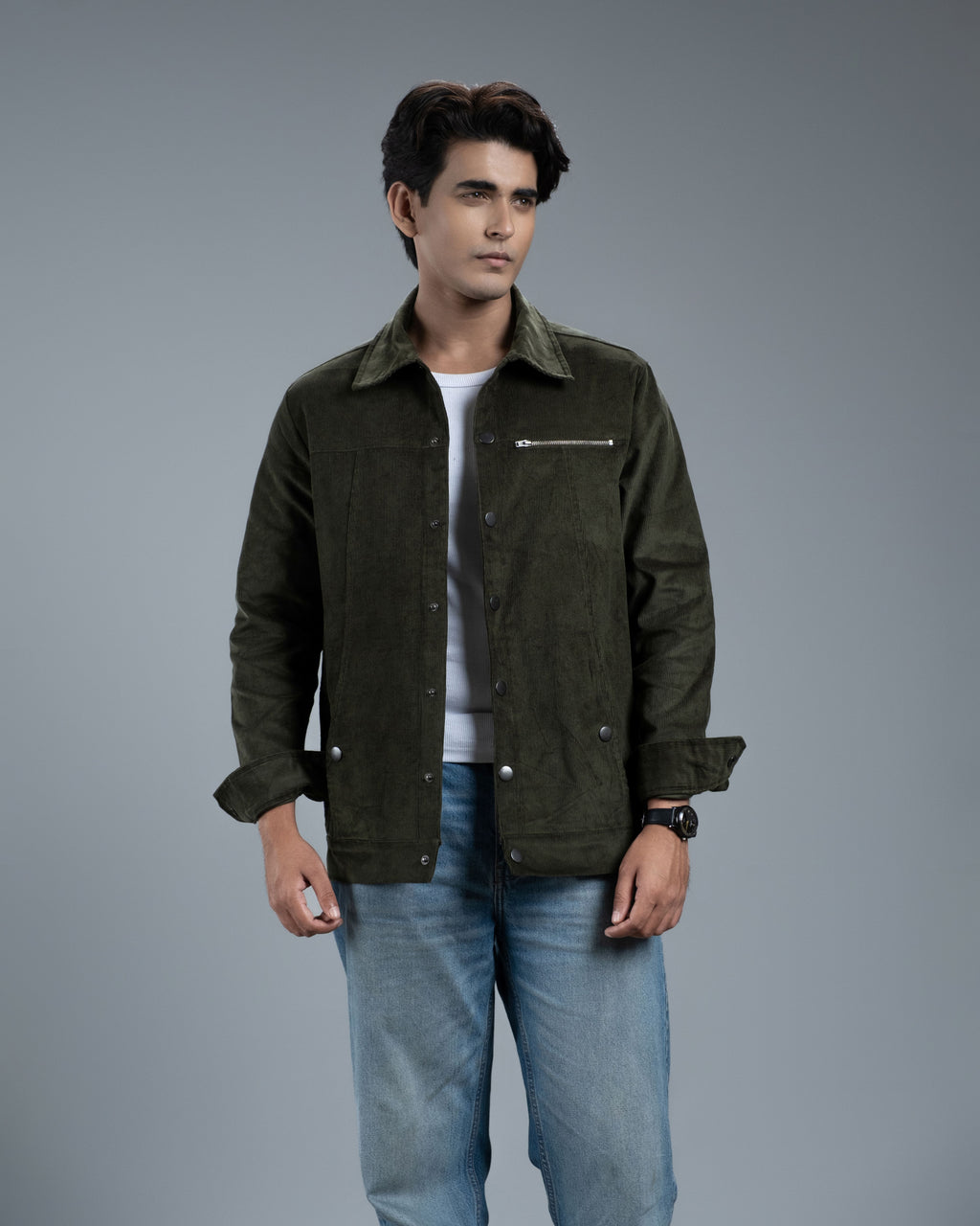Men’s Classic Corduroy Jacket (Moss Green)