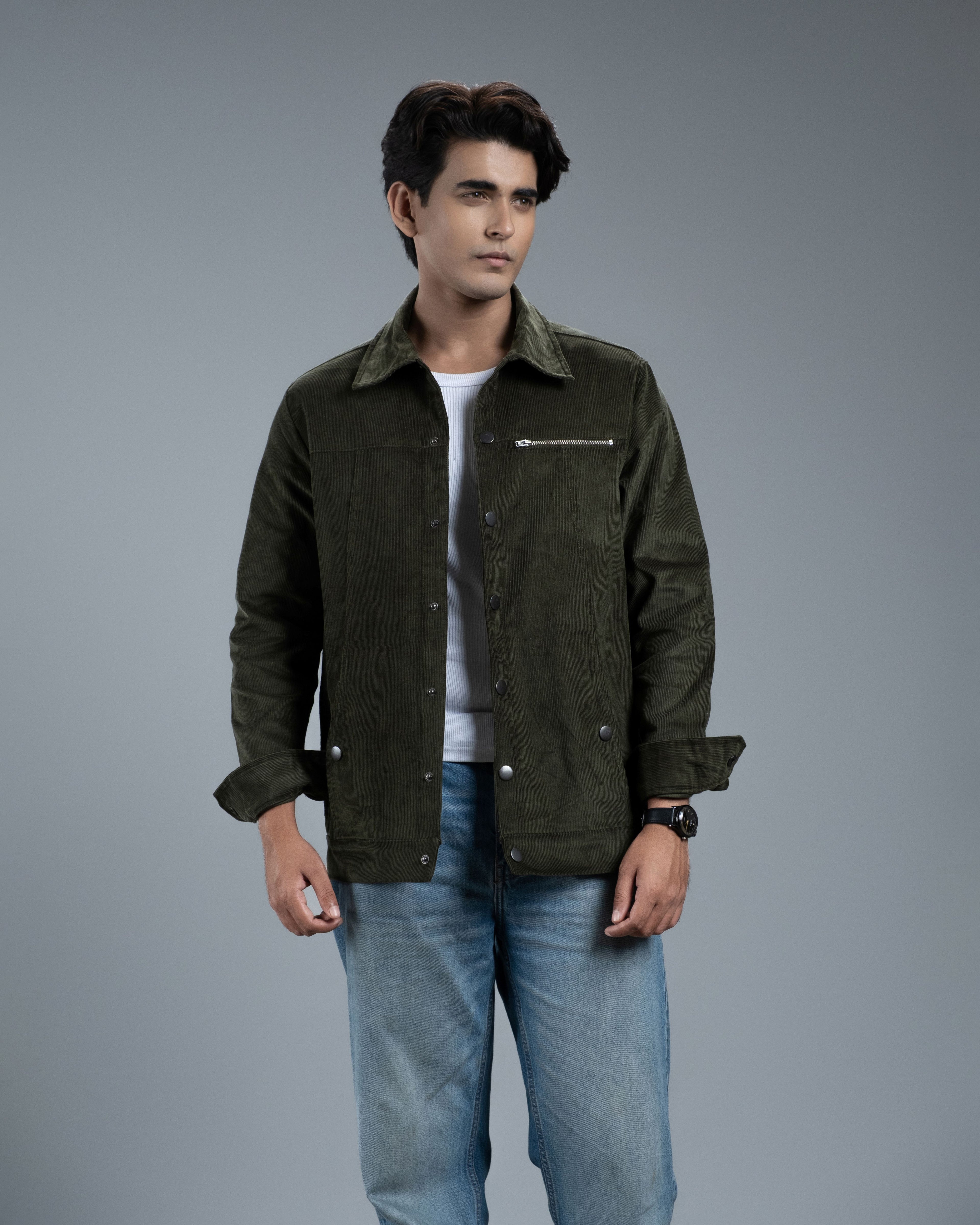Men’s Classic Corduroy Jacket (Moss Green)