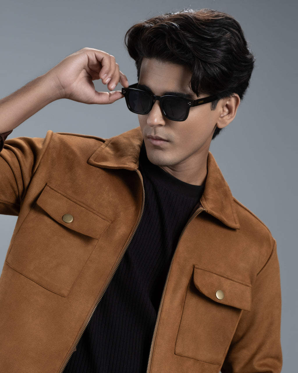 Men's Scuba Suede Knit Jacket (Espresso Brown)