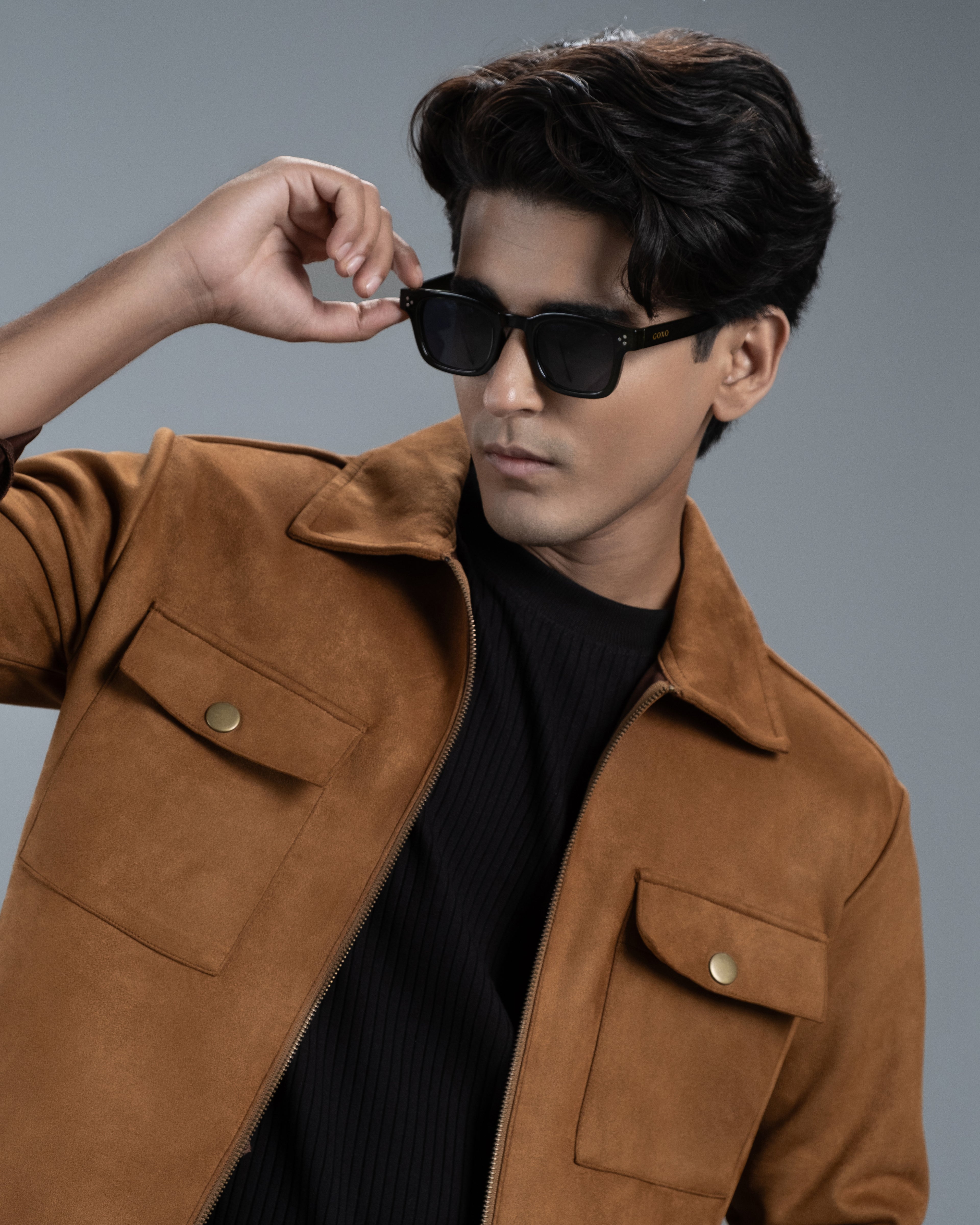 Men's Scuba Suede Knit Jacket (Espresso Brown)