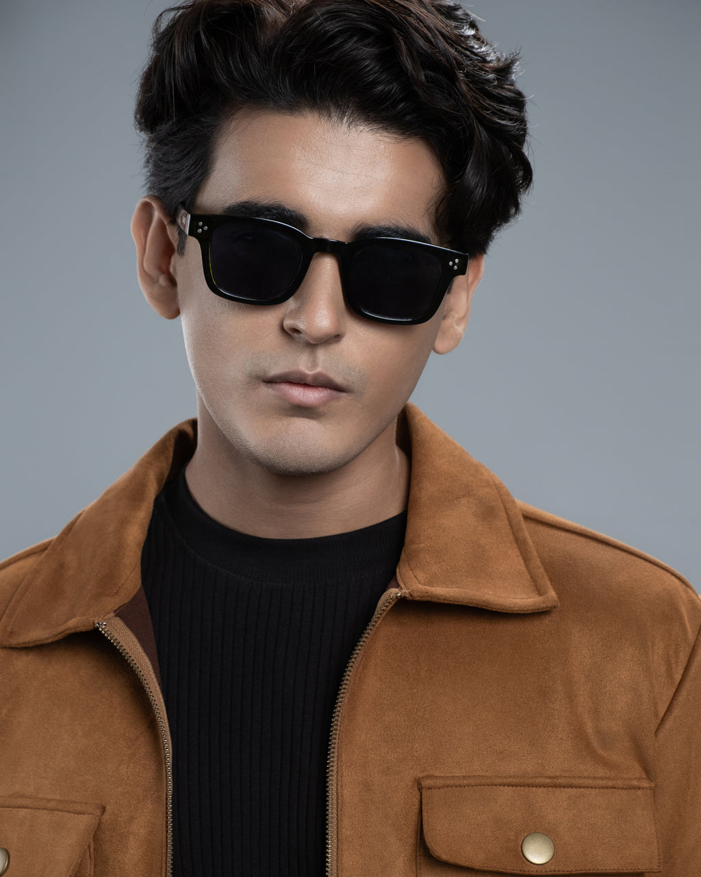 Men's Scuba Suede Knit Jacket (Espresso Brown)