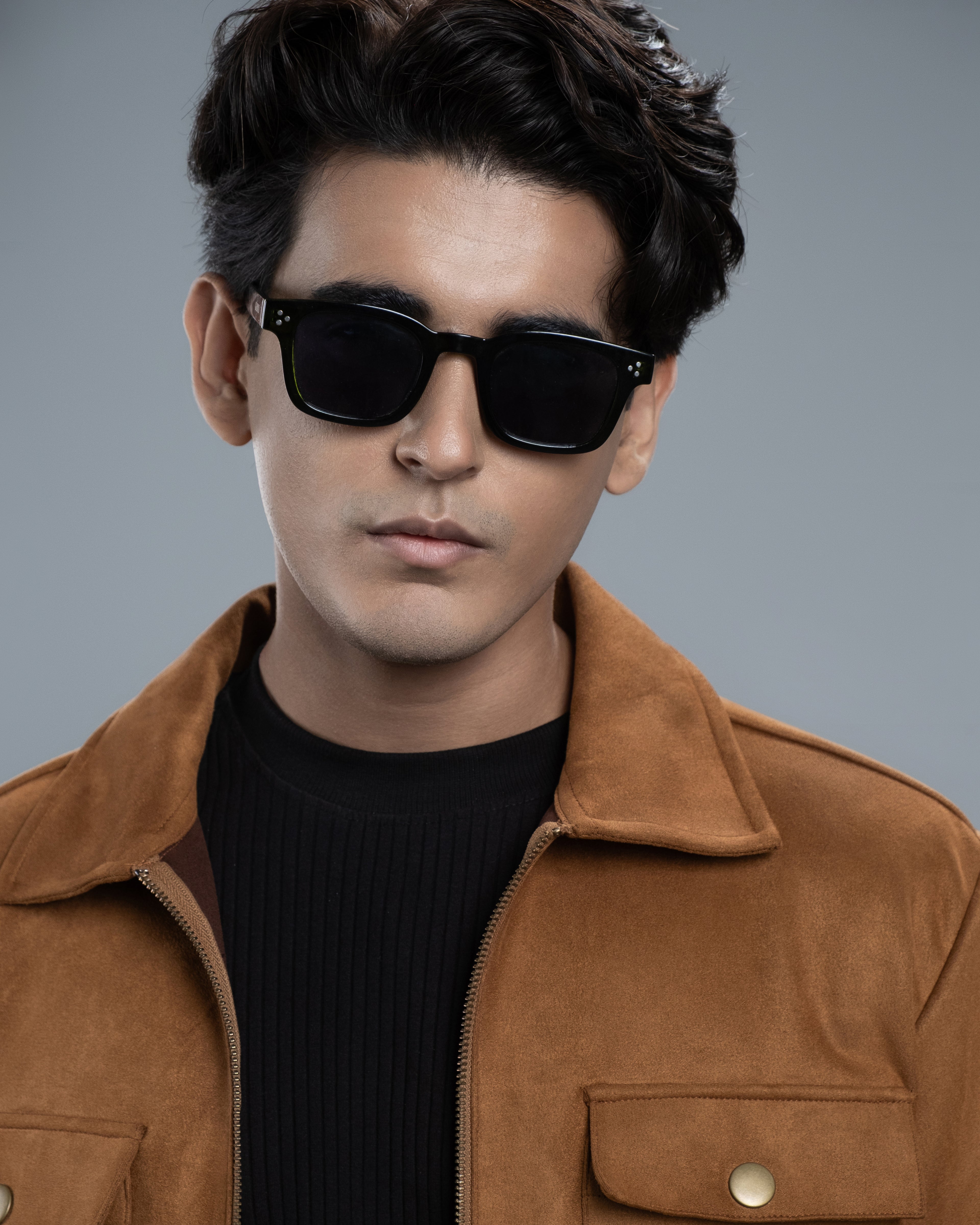 Men's Scuba Suede Knit Jacket (Espresso Brown)