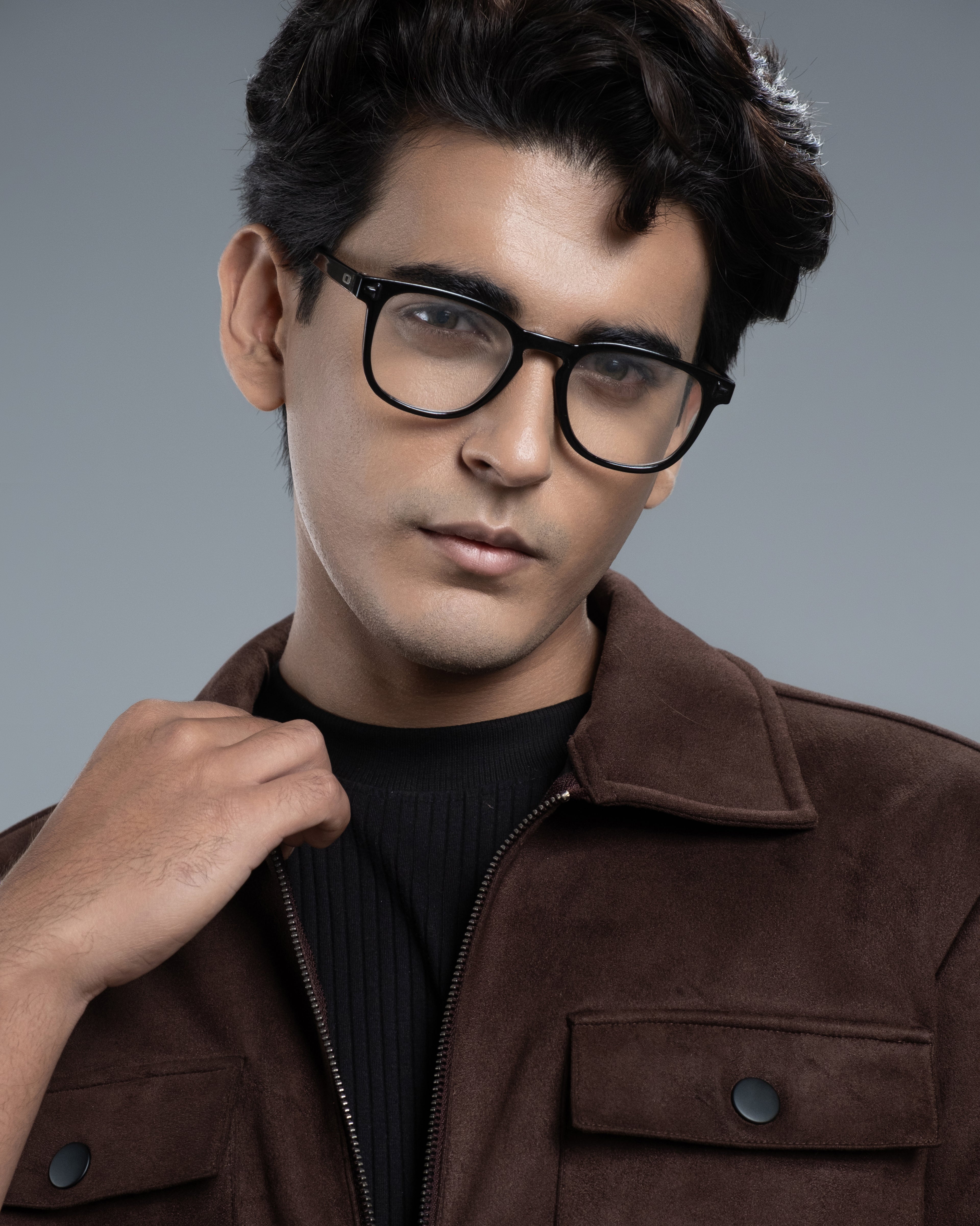 Men's Scuba Suede Knit Jacket (Chocolate Earth)