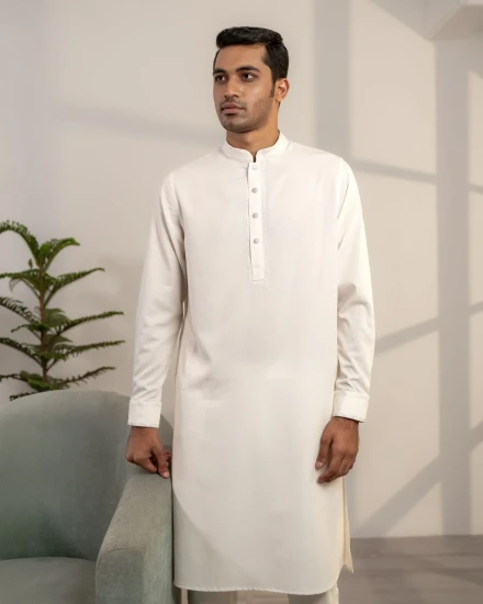 Regal Weave Panjabi (Optical White) - CG1245