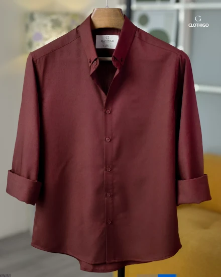Men's Urban Fit Maroon Shirt - L/S - CG1254