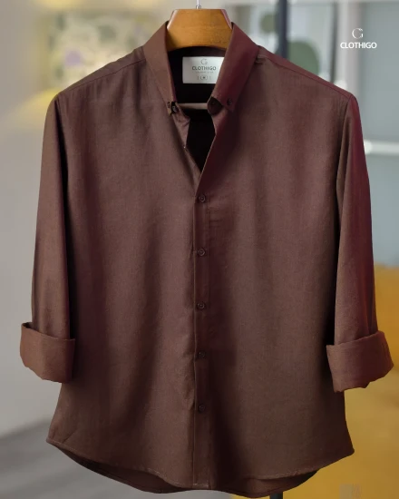 Men's Urban Fit Umber Brown Shirt - L/S - CG1256