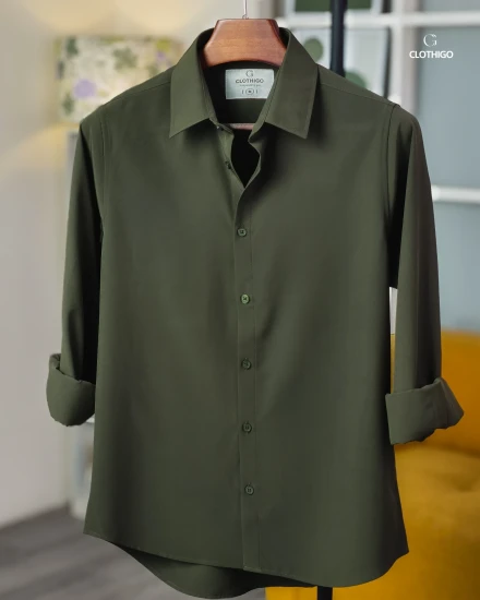 Men's Urban Fit Dark Olive Shirt - L/S - CG1257