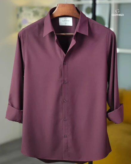 Men's Urban Fit Plum Purple Shirt - L/S - CG1258