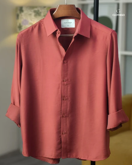 Men's Urban Fit Coral Red Shirt - L/S - CG1263
